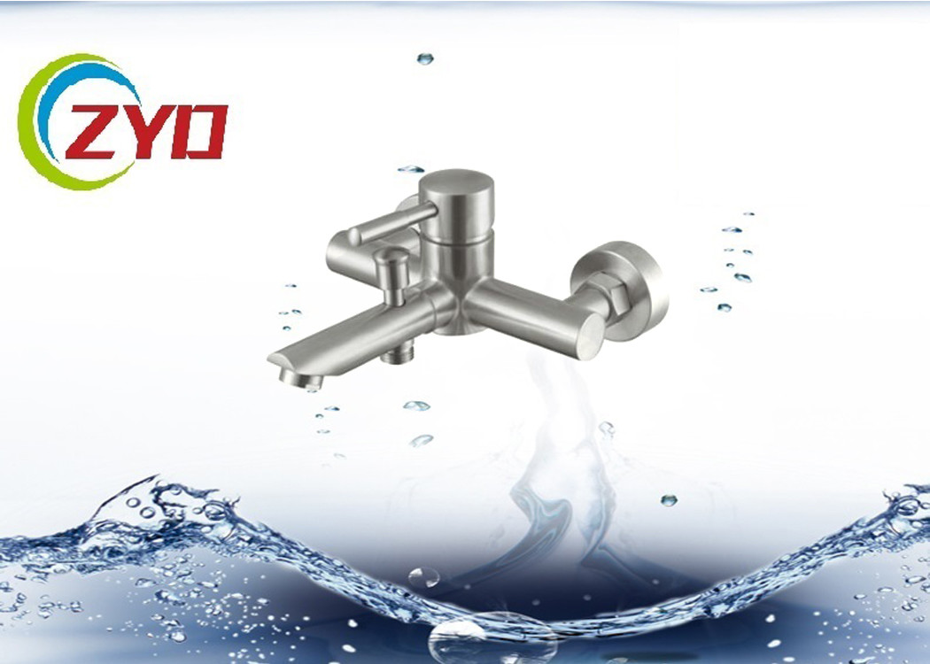 China High Reliable Wall Mount Sink Faucet , SS Material Single Hole Bathroom Faucet on sale