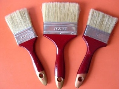 White Bristles paint brushes with wood handel