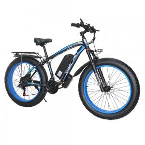 China 48V Fat Tyre Electric Bike , Electric Bike 26 Inch 80-100km Pedal Assist Mode on sale