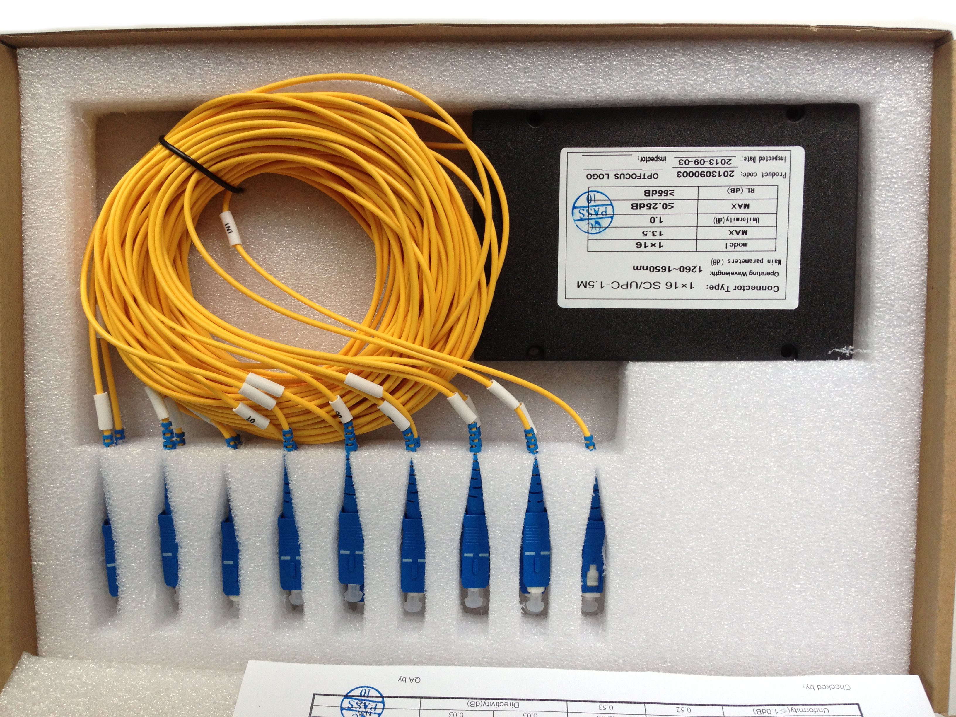 China PLC Fiber Optic Audio Cable Splitter ABS Box 1X2 1*4 1*8 S 1x16 Excellent uniformity on sale