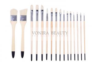 China Artist Professional Body Paint Brushes Set With Carrying Case 16Pcs Watercolor Oil Acrylic Painting Brushes on sale