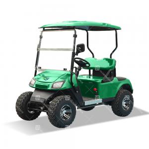 China Green Color EV 2 Seats Golf Cart Electric Vehicle With CE Certification Off-road tires on sale