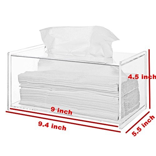 Best OEM Clear Acrylic Napkin Holder Box Plastic Tissue Box Dispenser wholesale