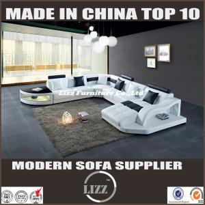 China Large Unique Pure Italy Leather Sectional Corner Sofa (LZ-2217) on sale