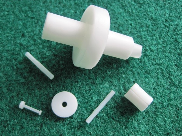 China Low Friction PTFE Machined Parts , White PTFE Electrical Insulator on sale