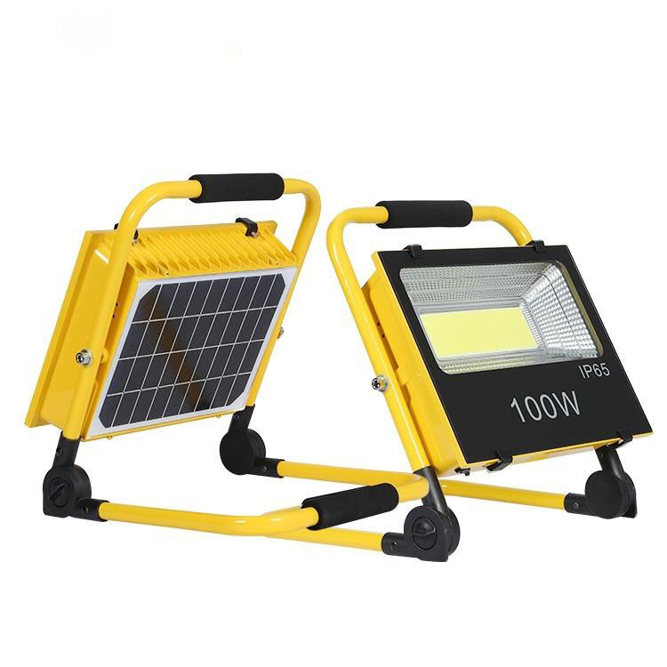 China 140LM/W Led Portable Solar Work Light, 100W, IP66 Waterproof for Camping on sale
