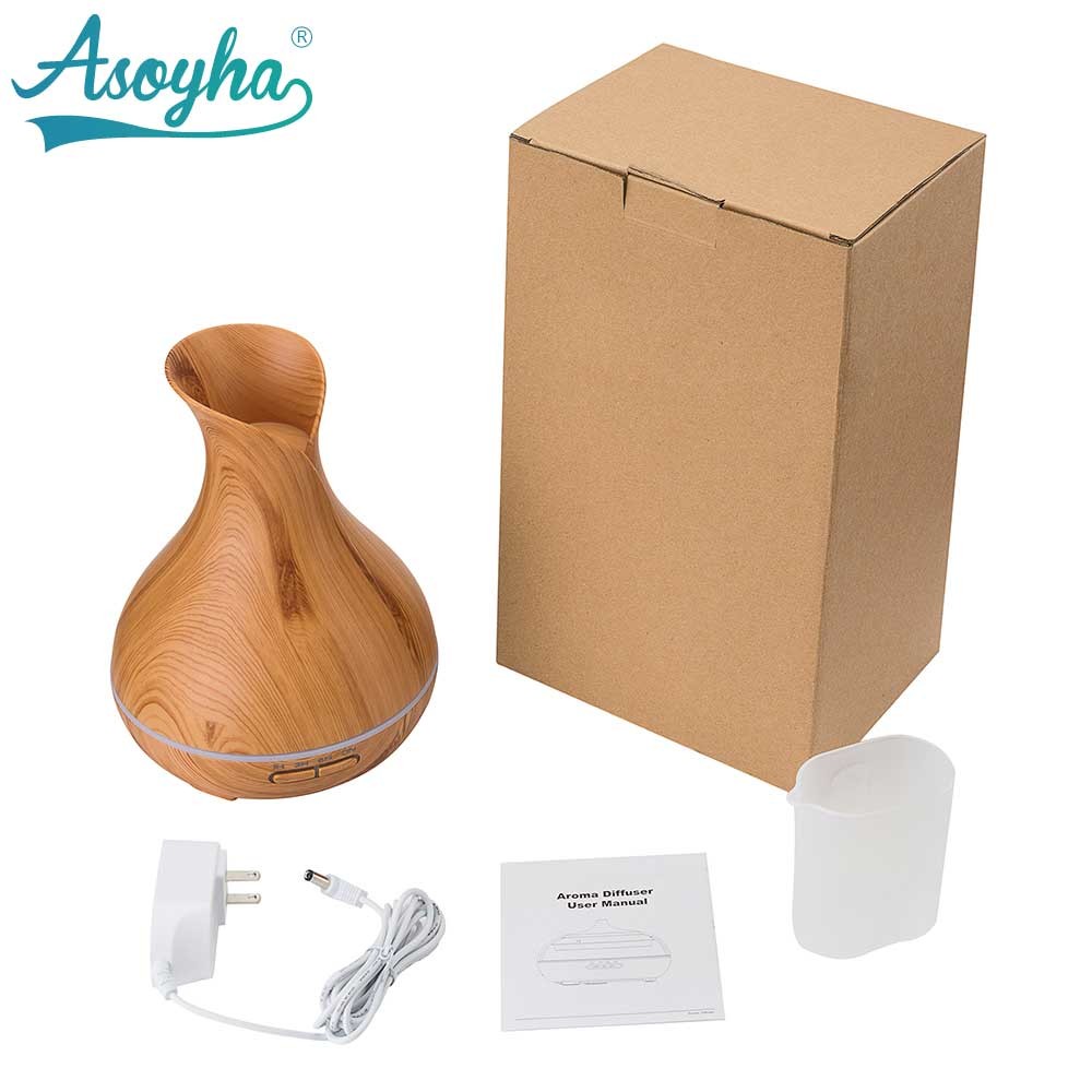 Best 300ml PP Material Atomizer Aroma Air Humidifier Wood Grain For Office Home wholesale