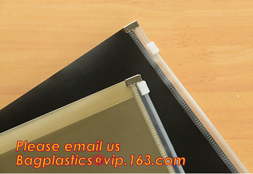 Cheap promotional clear zip lock waterproofe plastic pvc zipper file folder bag