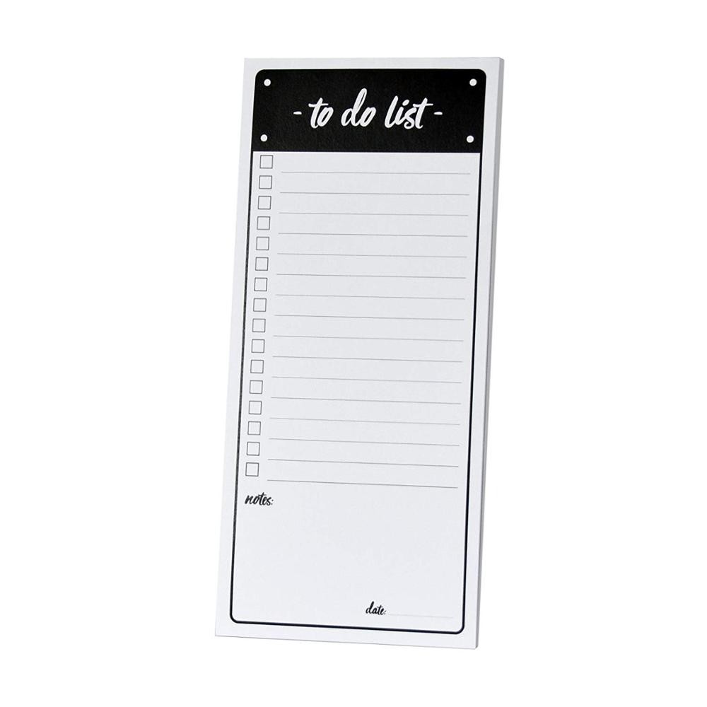 China Eco Friendly Personalized Magnetic Notepads Black Fridge Shopping List Pad on sale