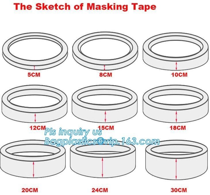 Best Car painting spray multi colored rice paper masking tape,Painters tape 2inch blue crepe paper multi use Automotive wall wholesale