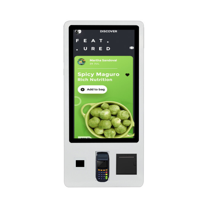 China Restaurant digital signage wifi All In One POS Payment Interactive LCD Kiosk on sale