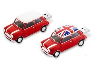 Cheap Fun Mini Cooper Car Shape 8GB Customized USB Flash Drive With Writing At 7Mbps for sale