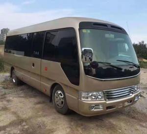 China 20 Seats Used Toyota Coaster Bus With Air Conditioner 2TR Engine on sale