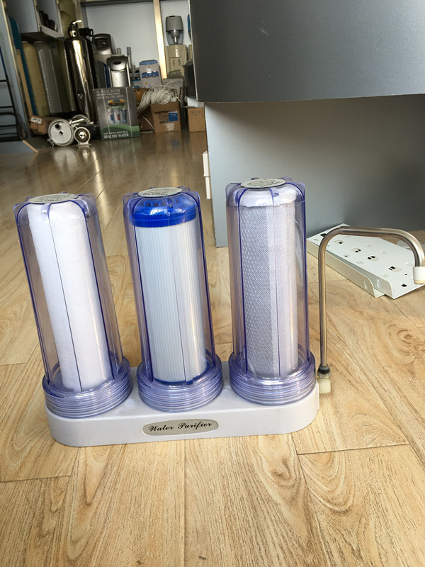 Best Clear Housing Alkaline Ro Water Filter Triple Filtration Countertop PP Activated Carbon Ceramic wholesale