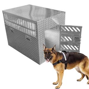 China Light Weight K9 Aluminum Dog Crate , Large Aluminum Single Dog Box on sale