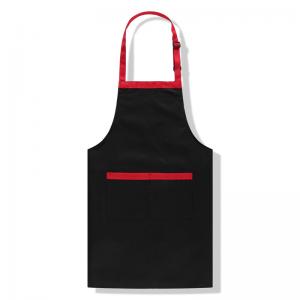 China Custom Cotton Bib Apron Cooking Kitchen Apron Restaurant Aprons With Pockets on sale