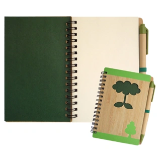 A5 Spiral Bamboo Writing Note Planner for Promotion Gifts