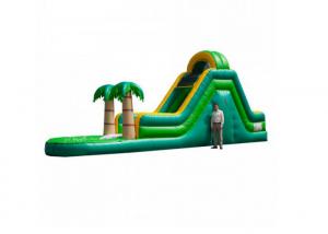 China Outdoor Party Big Inflatable Water Slides , Tropical Backyard Inflatable Water Slide on sale