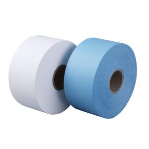 China Disposable Heavy Duty Nonwoven Woodpulp Cellulose Multi Purpose Workshop Industrial Paper Wipe Roll on sale