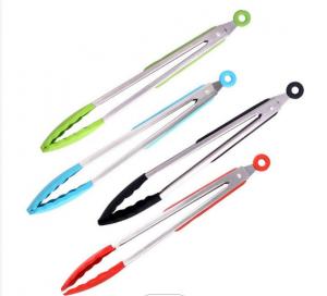 China Antirust Silicone Kitchen Tongs , Grillhogs Barbecue Grill Tongs 3pcs on sale