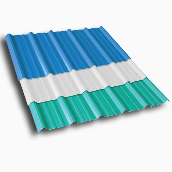 Cheap Weatherproof 11.9m Blue Plastic UPVC Tile Roof Sheet For Apartment for sale