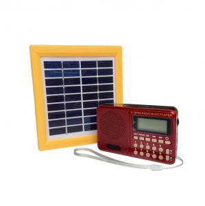 China Mini Solar Powered Portable Radio , 3W Poly Crystalline Solar Fm Radio on sale