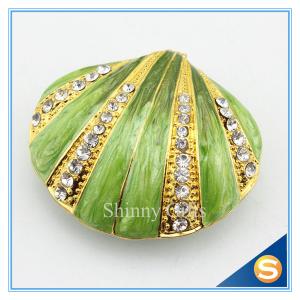China Sea Shell Shape Trinket Box Jewelry Box Metal Trinket Boxes on sale