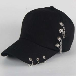 Best Adult Casual Sturdy Adjustable Embroidered Baseball Caps With Piercing Rings Adjustable Strap wholesale