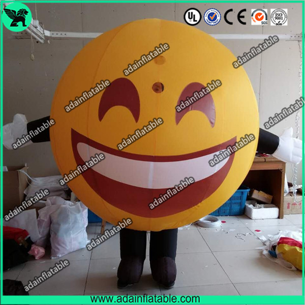 Best Advertising Happy Face Inflatable QQ Inflatable Customized Walking Smile Ball Costume wholesale