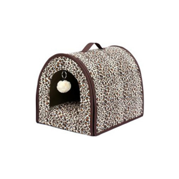China Soft Plush Folded Modern Dog Bed , Cute Dog Beds With Toy Ball / Door Ring on sale