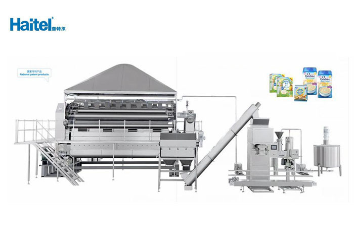 China Stainless Steel Rice Flakes Making Machine , Automatic Baby Food Production Line on sale