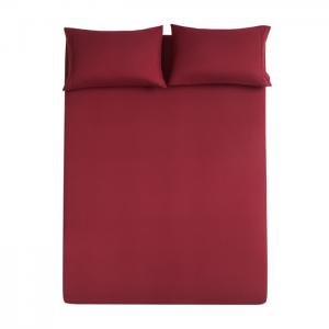 Best Brushed Microfiber 4 Piece Comforter Set , Burgundy Color Wedding Bedding Set wholesale