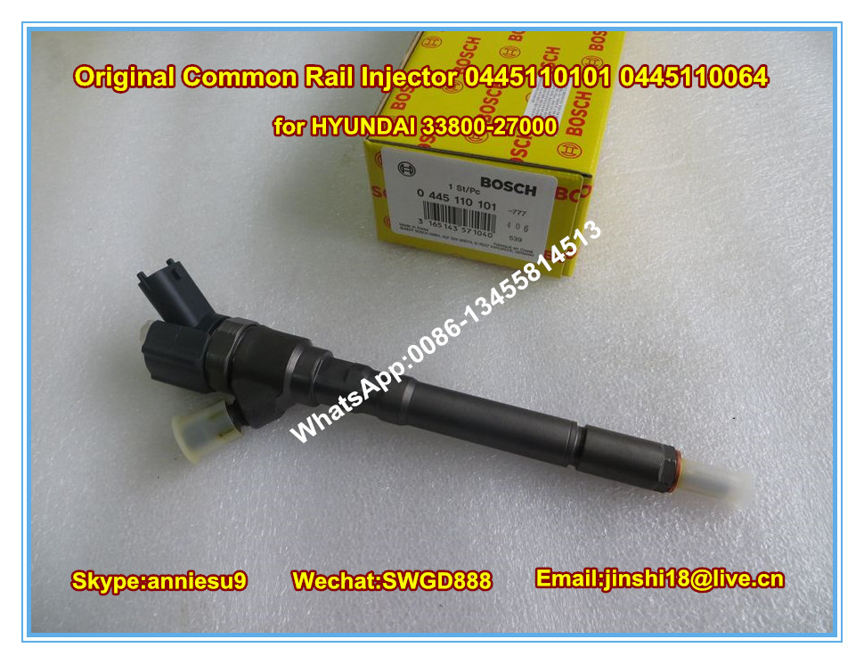 China Bosch Original Common Rail Injector 0445110101/0445110064 for HYUNDAI 33800-27000/33800-27 on sale