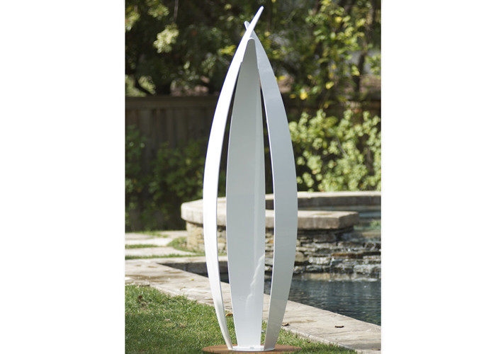 Cheap Garden Art Decoration Modern Stainless Steel Sculpture White Painted Finish for sale