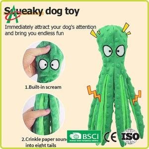 Best Custom Octopus Durable Indestructible Plush Dog Toys With Squeakers wholesale