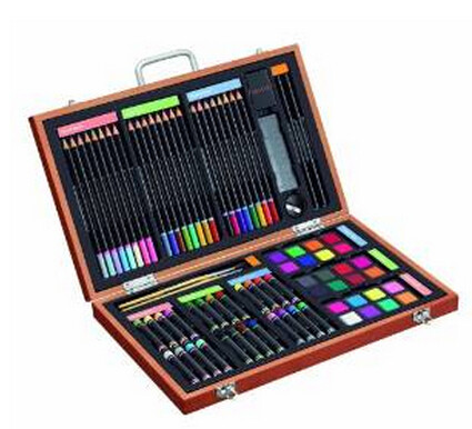 Best 82 Piece Studio Art &amp; Craft Supplies Set in Wood Box -Great Gift for Drawing and Painting wholesale