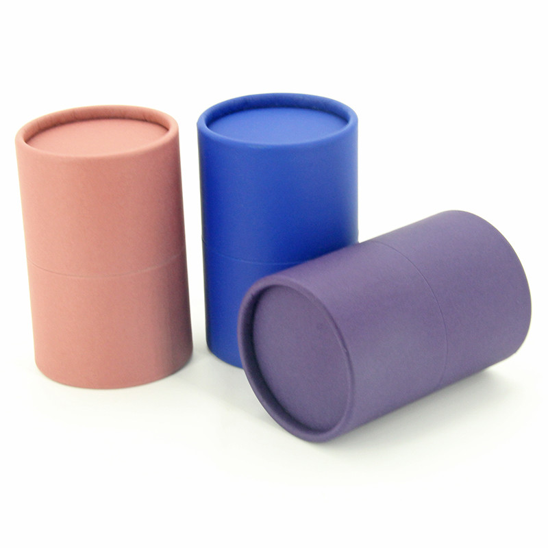 China Lovely Recycled Paper Tube Box With Window , Gift Round Paper Cylinder Candle Box on sale