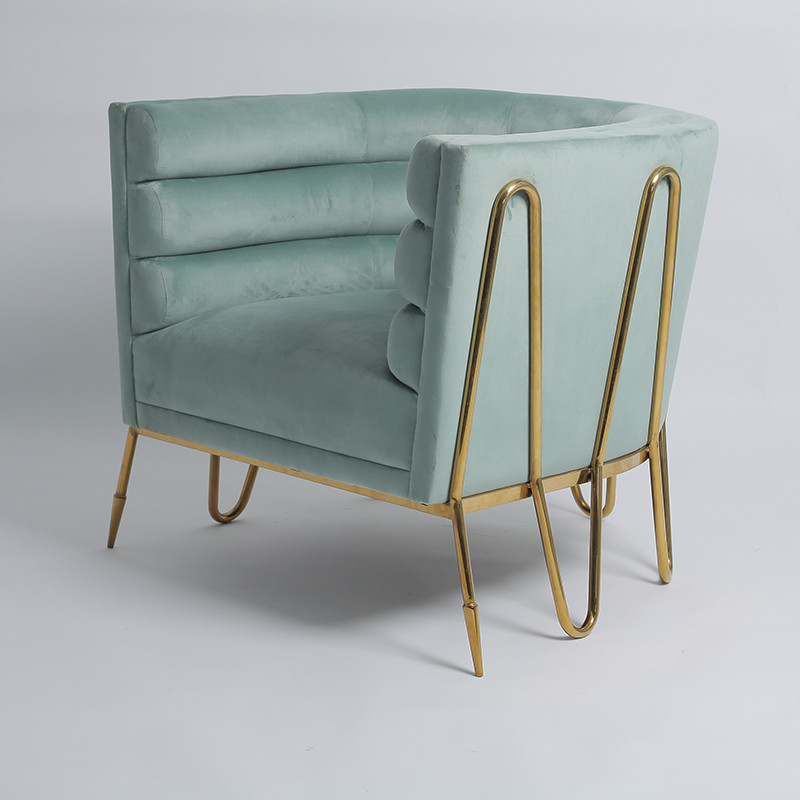 Buy cheap Luxury Comfortable Velvet Living Room Chair Stainless Steel from wholesalers