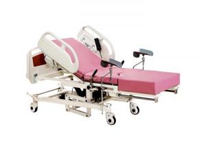 China Remote Controller Medical Maternity Bed With Telescopic Working Table on sale