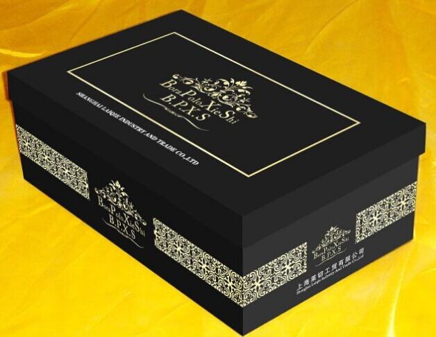 China Hot!! Best sell black shoe box, high quality wholesale custom shoe box, customized elegant on sale