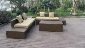 China Plastic Rattan Furniture Soft Set With 100x100x70cm Middle Sofa on sale