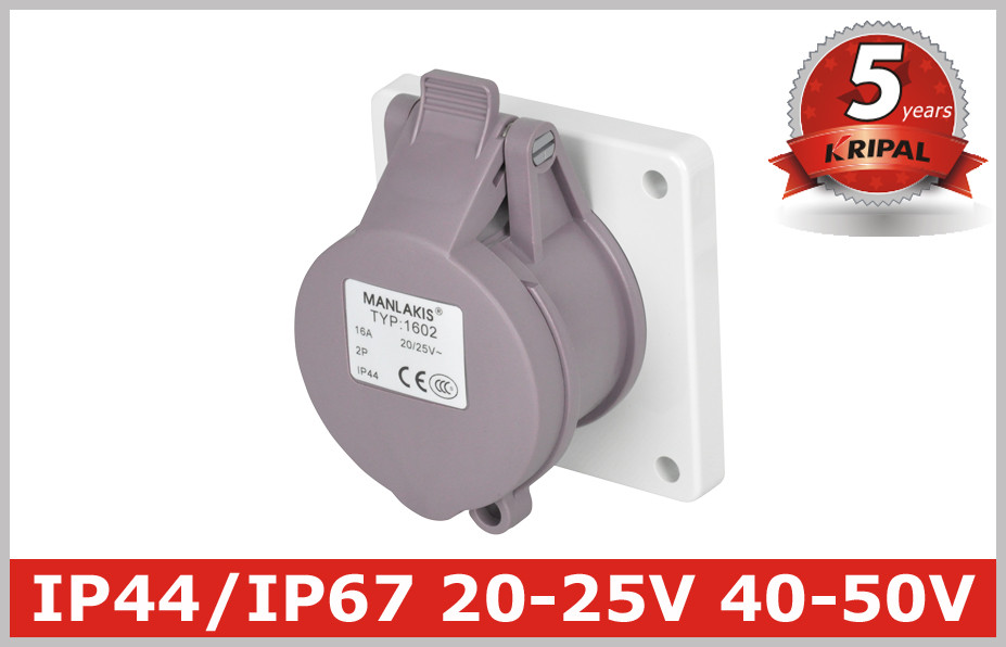 China IP44 2P,3P 16A,32A Indoor  Industrial Power Socket / Single Phase Outlets /Low-voltage panel mounted socket on sale
