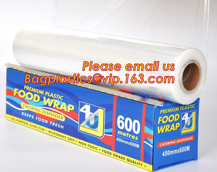 Cheap Newly design household food grade excellent quality factory price cling film, pe food plastic wrap for sale