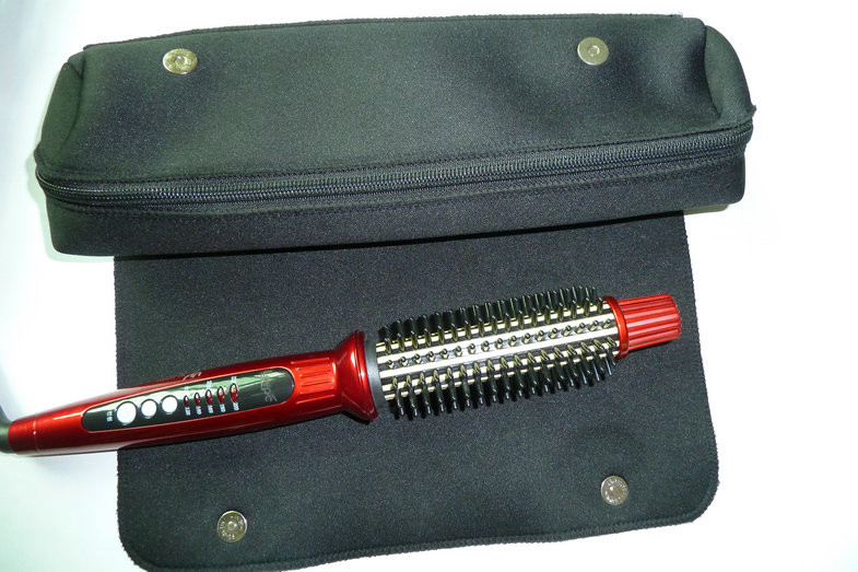 Cheap LED Wave Natural Hair Curling Comb For Hair Salon / Dual Voltage Mens Hair Brush for sale