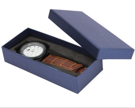 China Custom Cardboard Watch Jewelry Box Foam / Velvet Insert For Gift Packaging on sale