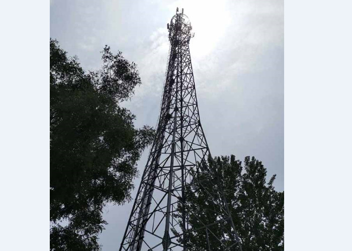 Self Supporting Mobile Telecom Tower AWS Welding High Tensile Strength