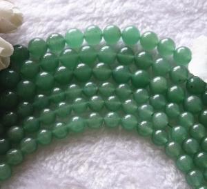 China Natural Stone green aventurine Round loose beads Fit for bracelet necklace by original factory with wholesale price on sale