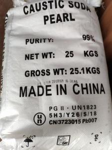 China 99% caustic soda pearls with jumbo bag for drilling mud in oil field on sale