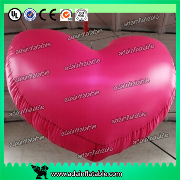Best 1m Party Inflatable Lighting Decoration , 210T Nylon Cloth 3ft Inflatable Heart wholesale