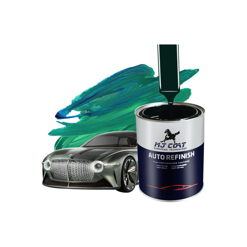 China CE Flat Gray Turquoise Car Paint Gallon Automotive Base Coat High Adhesion on sale